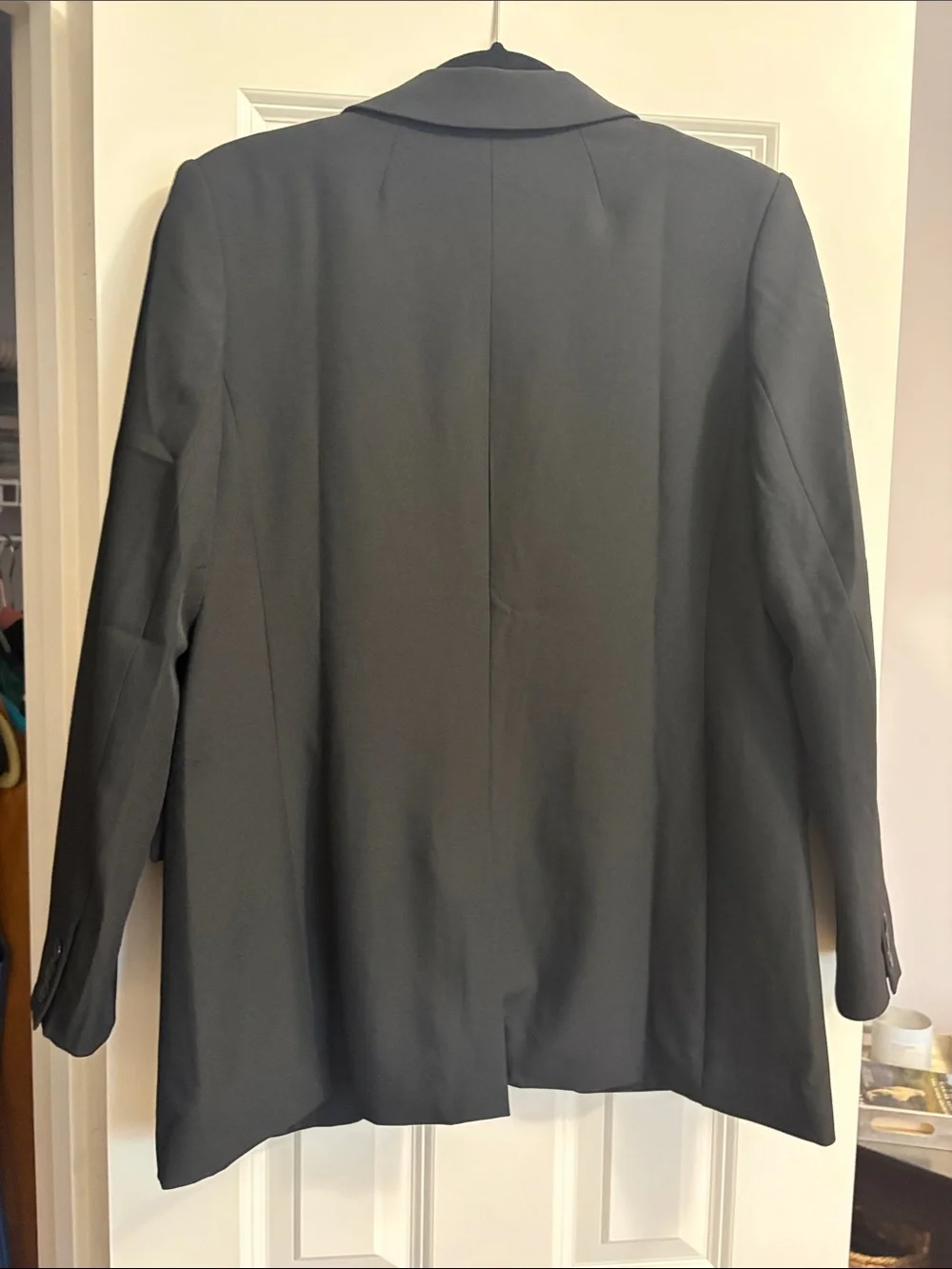 Banana Republic Women's Black Single-Button Blazer with Notch Lapel
